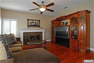 Family room with fireplace