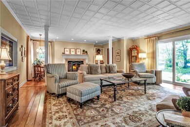 Inviting Living Room with sliding door to porch...