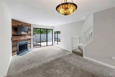 The dining area is open to the kitchen and living