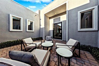 Private courtyard with pavers