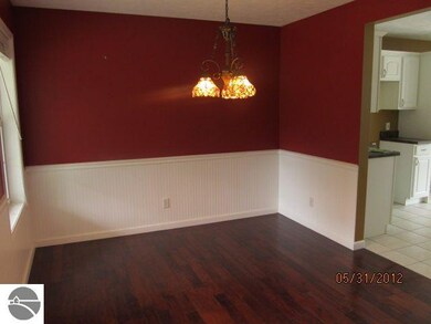 Formal dining room with chandelier
