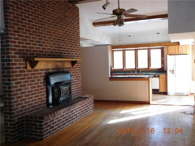 Dining area with fireplace