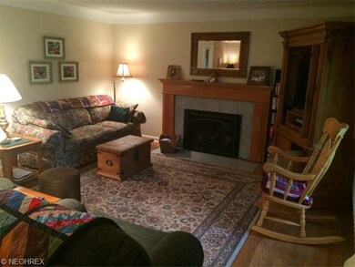 Warm and cozy living room with gas fired fireplace