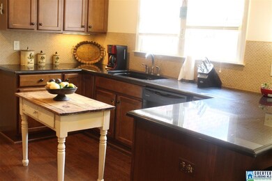 The granite beautifully reflects the sunlight that