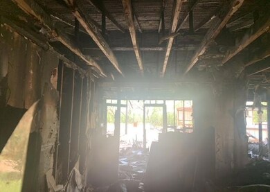 Looking through front window.