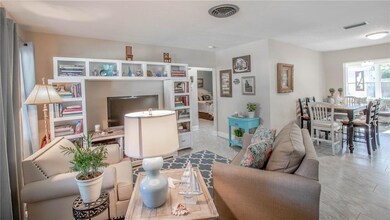 View from the front door into the main living room