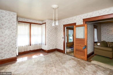 Dining Room looking at front door open and Living 