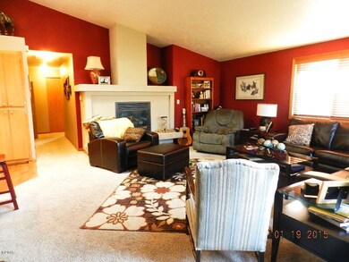 Living room with gas fireplace