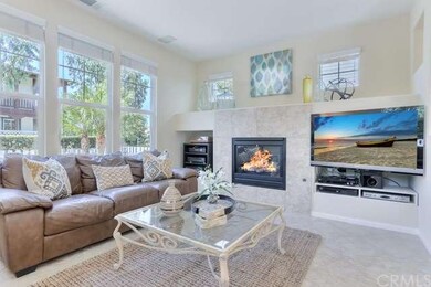 Cozy fireplace, large media area and plenty of out
