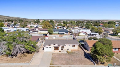 Aerial perspective of suburban area