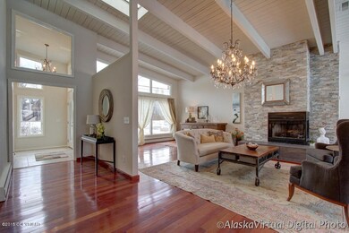 Stunning new stone fireplace