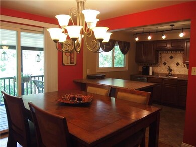 Dining room opens to gourmet kitchen