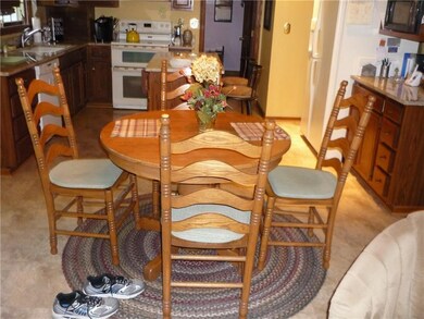 Dining area in eat in kitchen