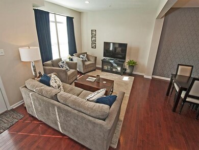 View of great room and dining area.