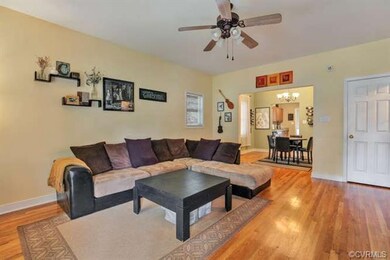 Large Living Room with hardwood floors & ceiling f