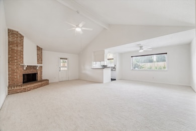 Fresh interior paint and updated carpet set a clea