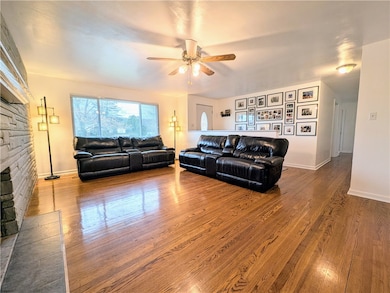 Family room sits directly off entryway.