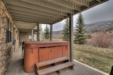 Private Hot Tub with mountain views in the distanc