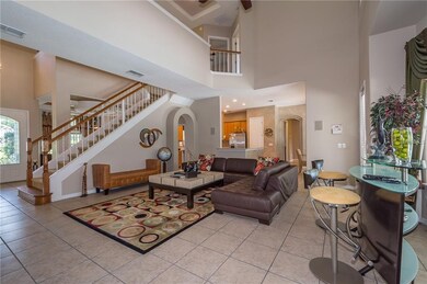 The enormous Great room measuring 21 ft. x 20 ft. 