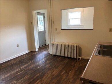 View from Kitchen looking toward laundry room and