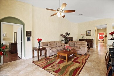 Spacious Living Room with tile floors