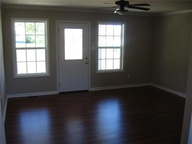 Living Room with laminate flooring.