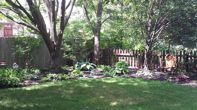 Fenced backyard