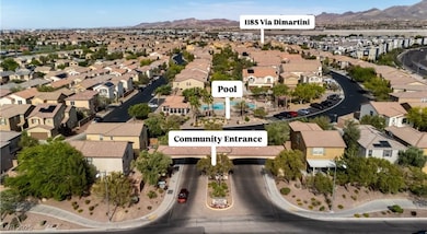 Community aerial view showing guard gated entrance