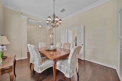 Formal dining with beautiful chandalier!
