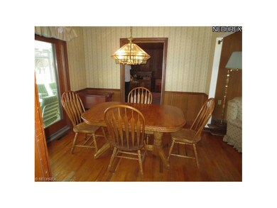The dining room off of the kitchen and in between 