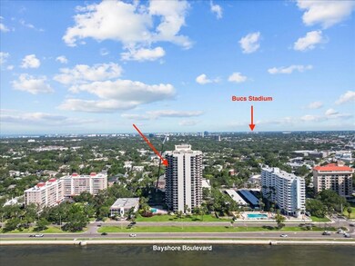 Drone view looking west