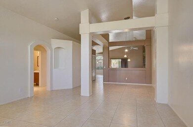 Living room and formal dining area