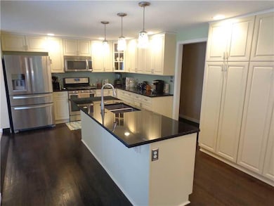 Kitchen. Kitchen open to living space with huge is
