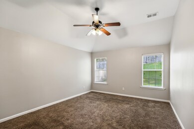 Carpeted spare room with plenty of natural light, 