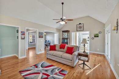 Soaring ceilings in the living room!