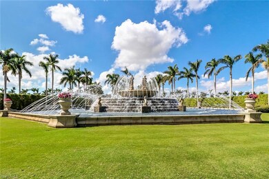 Beautiful fountain welcomes you to Miromar Lakes