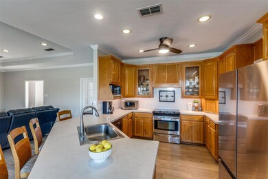Kitchen with ceiling fan