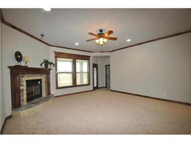 Living Room. Large living room with custom crown m