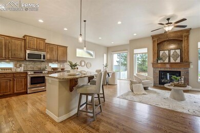 View of kitchen and dining area