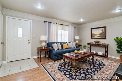 Living room virtually staged