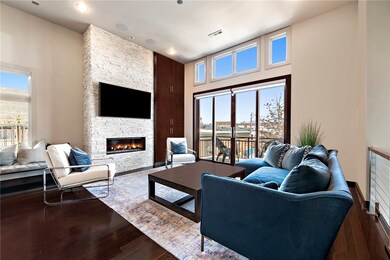 The main level boasts an open floor plan with cathedral ceilings.