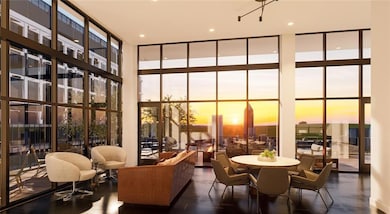 Community lobby with a water view