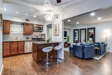 Kitchen with island and lots of cabinets