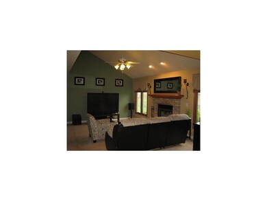 Family Room. Cathedral ceiling in the family room 
