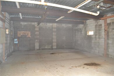 high ceilings in the lower level of the garage