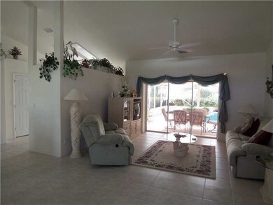 Living Room. Vaulted celings, triple pocket slider