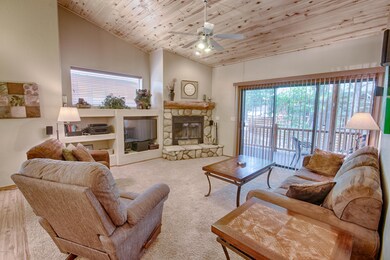 Spacious Living Room With Fireplace