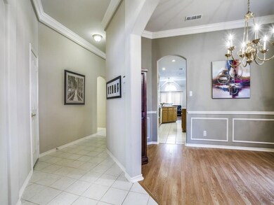 View from entry into hallway.