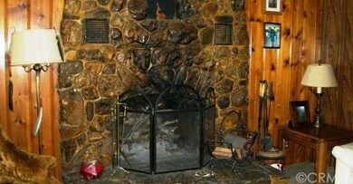 Beautiful stone fireplace for warmth and charm