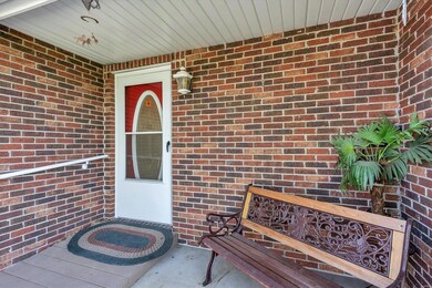 Enviting covered front porch.